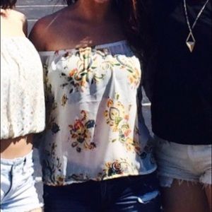 See through off the shoulder top